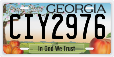 GA license plate CIY2976