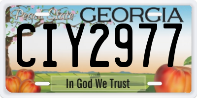 GA license plate CIY2977