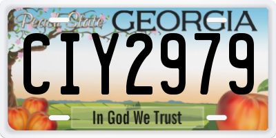 GA license plate CIY2979