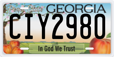 GA license plate CIY2980