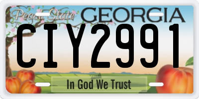 GA license plate CIY2991
