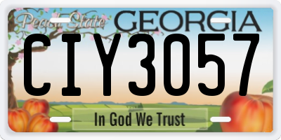 GA license plate CIY3057