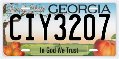 GA license plate CIY3207