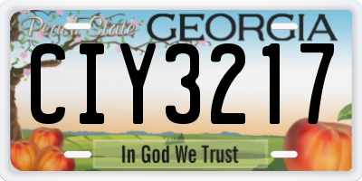 GA license plate CIY3217