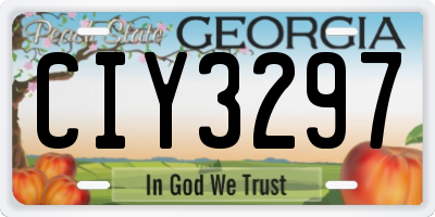 GA license plate CIY3297