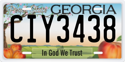 GA license plate CIY3438