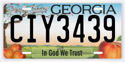 GA license plate CIY3439