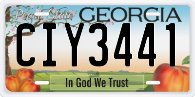 GA license plate CIY3441
