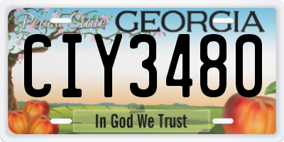 GA license plate CIY3480