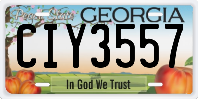 GA license plate CIY3557