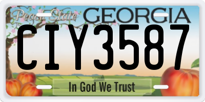 GA license plate CIY3587