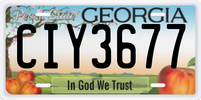 GA license plate CIY3677