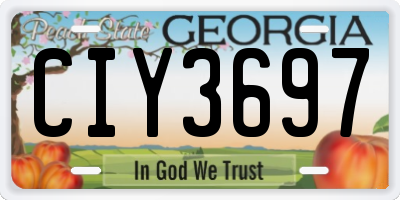 GA license plate CIY3697
