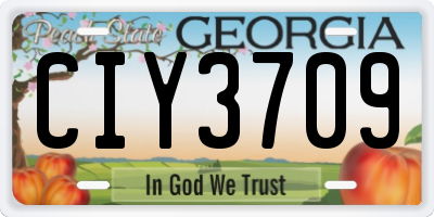GA license plate CIY3709