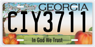 GA license plate CIY3711