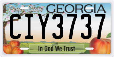 GA license plate CIY3737