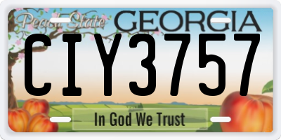 GA license plate CIY3757