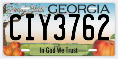 GA license plate CIY3762