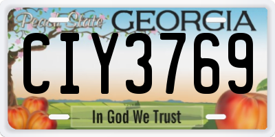 GA license plate CIY3769