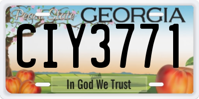 GA license plate CIY3771