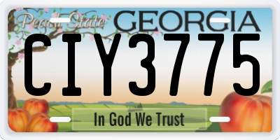 GA license plate CIY3775
