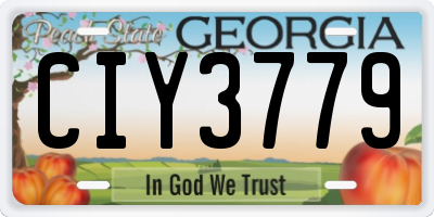GA license plate CIY3779