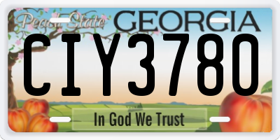 GA license plate CIY3780