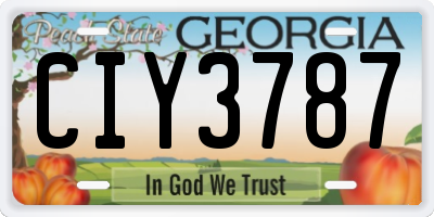 GA license plate CIY3787