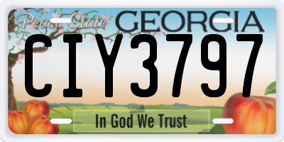 GA license plate CIY3797