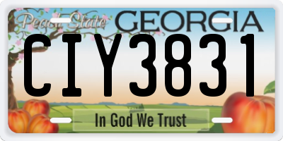 GA license plate CIY3831