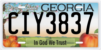 GA license plate CIY3837