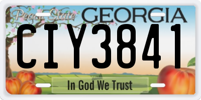 GA license plate CIY3841