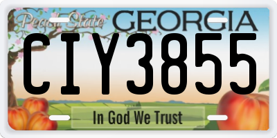 GA license plate CIY3855