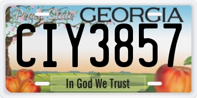 GA license plate CIY3857