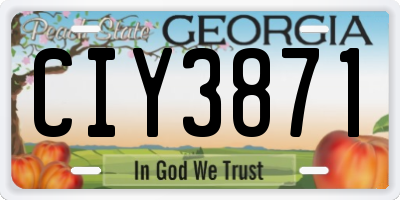 GA license plate CIY3871
