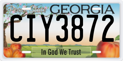 GA license plate CIY3872