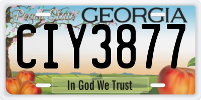 GA license plate CIY3877