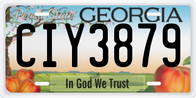 GA license plate CIY3879