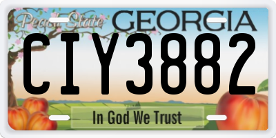 GA license plate CIY3882