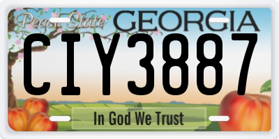 GA license plate CIY3887