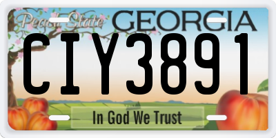 GA license plate CIY3891
