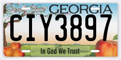 GA license plate CIY3897