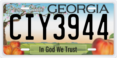 GA license plate CIY3944