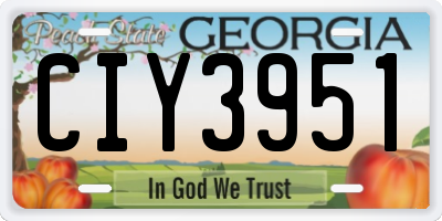 GA license plate CIY3951