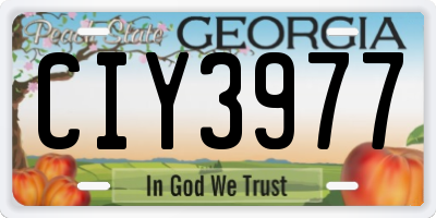 GA license plate CIY3977