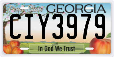 GA license plate CIY3979