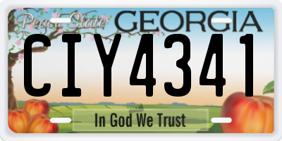 GA license plate CIY4341