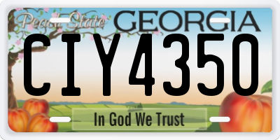 GA license plate CIY4350