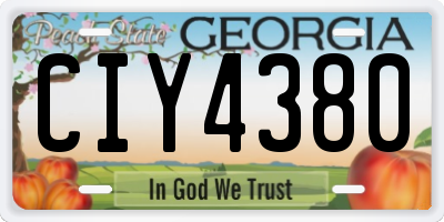 GA license plate CIY4380