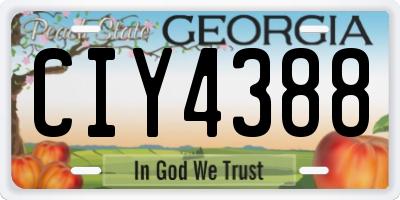 GA license plate CIY4388